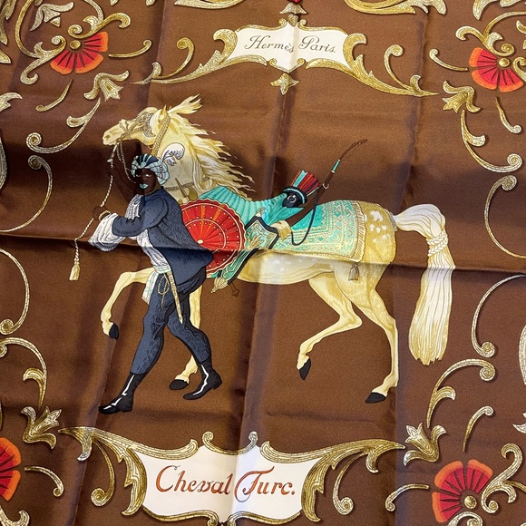 Authentic HERMES “Cheval Turc” Silk Scarf 1969 pre-owned - Picture 7 of 13